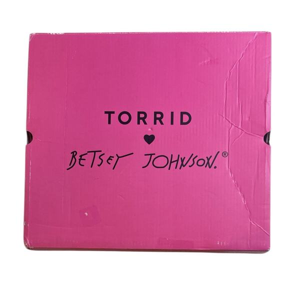 Torrid Betsey Johnson Red Holiday Plaid Slingback Pumps Bling Heels 9W - Picture 3 of 8